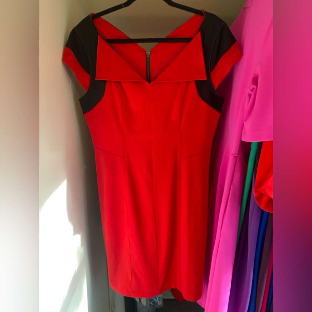 SHANI Red and Black Dress